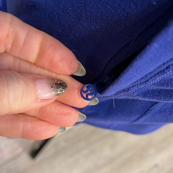 Lululemon Daily Practice Jacket Hood Sapphire Blue Size 4 Thumbholes Zip Pockets - Picture 11 of 14
